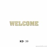 Hobi-Art Kd 39 - Welcome Yazılı Dekoratif Mini Ahşap Obje