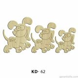 Hobi-Art Kd 62 - Köpek Tasarımlı Dekoratif Mini Ahşap Obje