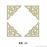 Hobi-Art Kd 64 - Köşebent Tasarımlı Dekoratif Mini Ahşap Obje