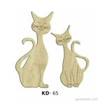 Hobi-Art Kd 65 - Kedi Tasarımlı Dekoratif Mini Ahşap Obje