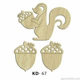 Hobi-Art Kd 67 - Sincap Tasarımlı Dekoratif Mini Ahşap Obje