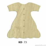 Hobi-Art Kd 73 - Elbise Tasarımlı Dekoratif Mini Ahşap Obje