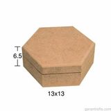 Hobi-art Ku 285 Boyanabilir Altıgen Ahşap Kutu