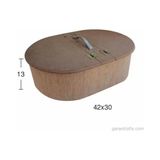 Hobi-art Ku 364 Boyanabilir Ahşap Oval Kulplu Dikiş Kutusu