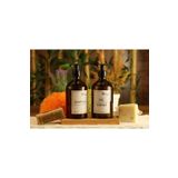 Hobi Demir Sanat 2'li 500 ml Amber Kahverengi Cam Şampuan & Saç Kremi Şişesi Beyaz Etiketli