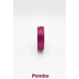 hobi dünyası evim 1 Adet 0.3 Mm Çiçek Takı Amigurumi Teli Bükülebilir Boncuk Armcuff Metal Tel (~20 Metre) - Pembe