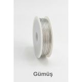 hobi dünyası evim 1 Adet 0.3 Mm Çiçek Teli Bükülebilir Metal Tel - Gümüş