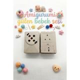 hobi dünyası evim 1 Adet Amigurumi Gülen Bebek Sesi Kutusu Peluş Oyuncak Yastık Bebek Aksesuarı Örgü Amigurumi Bebekler