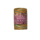 hobi dünyası evim 1 Adet Sultan Batik Kağıt İp-ÇANTA-ŞAPKA-TOKA-SEPET-BİLEKLİK İPİ- Renk:Turuncu Mavi