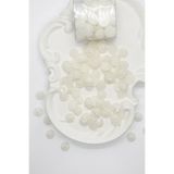 hobi dünyası evim 1 Kutu Yarım Böğürtlen Boncuk İnci Boncuk Kırık İnci 14 mm - Beyaz (Tahmini 80-85 Adet)