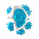 hobi dünyası evim 10 Gram 13 mm Damla Model Hologramlı Pulsan 1.Kalite Sedefli Güpür Takı Yazma Kumaş Bandana File Bere Çanta Süsleme Pulu Plastik Payet Pul Boncuk -Yanardönerli Mavi