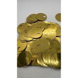 hobi dünyası evim 10 Gram 20 mm Yandan Delikli Mendil Yazma Havlu Abiye Çeyizlik İşleme Payet Pul- Gold Pul