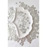 hobi dünyası evim 10 Gram Yandan Delikli 10 mm Pul Krem Güpür Takı Yazma Kumaş Bandana File Bere Çanta Süsleme Pulu Plastik Payet Pul Boncuk - Beyazımsı Gri