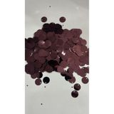 hobi dünyası evim 10 Gram Yandan Delikli Güpür Takı Kumaş Süsleme Pulu Plastik Payet Pul Boncuk - Renk : Kahverengi