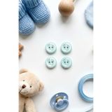 hobi dünyası evim 12 Adet Ayak İzi Deseni Düğme Bebek Yelek Hırka Düğmesi 16 mm Tatlı Düğmeler - Mint Yeşili