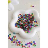 Hobi Dünyası Evim 15 Gram Renkli Şekilli Güpür Takı Yazma Kumaş Bandana File Bere Çanta Süsleme Pulu Plastik Payet Pul Boncuk
