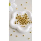 hobi dünyası evim 20 gram Nikel Kaplama Altın Rengi Yıldız Desen 6 mm Takı Aksesuar Boncuğu Plastik Boncuk Gold (280-300 Adet)