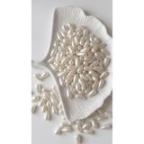 hobi dünyası evim 25 Adet 9x20 Mm Krem Renk Plastik Damla Model İnci Boncuk Çanta Takı Aksesuar Boncuğu