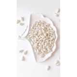 hobi dünyası evim 25 Adet 9x20 Mm Krem Renk Plastik Kırışık Damla Model İnci Boncuk Çanta Takı Aksesuar Boncuğu
