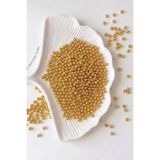 hobi dünyası evim 25 Gram 6 mm Gold İnci Boncuk Plastik Takı Aksesuar Bileklik Tesbih Telefon Charm Çanta Yapım Boncuğu Aksesuar Malzemesi (Yaklaşık 190-200 Adet)
