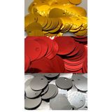 hobi dünyası evim 3'lü Set 10'ar Gram 30mm Süsleme Pulu, Çanta Pulu, Payet Pul, Supla Pulu, Mendil Pulu, Oya Pulu Gold Pul Gümüş Pul Kırmızı Pul