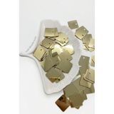 hobi dünyası evim Kare Aynalı 30 mm 1.Kalite Sedefli Güpür Takı Yazma Kumaş Bandana File Bere Çanta Süsleme Pulu Plastik Payet Pul Boncuk -25 Gram 140-145 Adet -Renk : Açık Altın
