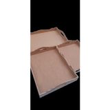 Hobi Erdl 90035 Dekoratif Tepsi Seti Üçlü Model Ham Ahşap Mdf El Yapımı