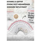 Hobi Goom Takı Malzemesi ve Mini Objeler İçin 4x4 cm Kilitli Poşet Mini Şeffaf Zipper Poşet | 100 Adet