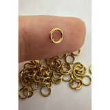 Hobi Goom Takı Yapımı / Üretimi İçin 0,6mm Gold Paslanmaz Çelik Atlama Halka | 50 adet