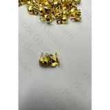 Hobi Goom Takı Yapımı / Üretimi İçin Paslanmaz Çelik Gold Renk Midye Kapama/ Düğüm Gizleme | 50 adet