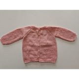 Hobi Kafe El Örgüsü 12-18 Ay Bebek-Çocuk Hırkası - 12 - 15 Ay - Açık Pembe