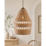 Hobi Kafe El Yapımı Rattan Hasır Sarkıt Avize