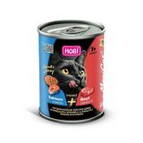 Hobi Maxicat Mixed Somon Ve Dana Etli Kedi Konservesi 400 Gr | Gerçek Et Parçacıklı, Vitamin Destekli