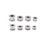 Hobi Mekatronik 5mm Gt2 20 Diş 10mm Kayış Uyumlu Gümüş Renk Avare Kasnak(Dişsiz)