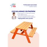 Hobi Mini Club Panter Ahşap 4-10 Yaş Uyumlu Çocuk Piknik Masası