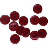 Hobi Reyon 10 Adet 10 mm Yuvarlak Düğme (Kırmızı) - -