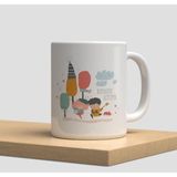 Hobi Shop Beyaz Kupa Bardak A221 Hediye Doğum Günü Yılbaşı Anne Çocuk Anneler Günü - 300 cc