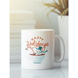 Hobi Shop Beyaz Kupa Bardak Yeni Yıl Yılbaşı Kardan Adam - 300 cc