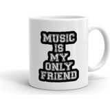 Hobi Shop Beyaz Müzik Benim Tek Arkadaşım Baskılı Kupa - 300 cc