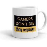 Hobi Shop Gamers Dont Die Baskılı Kupa - Beyaz - 300 cc