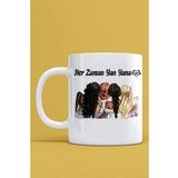 Hobi Shop Her Zaman Yan Yana Yazılı 4 Arkadaş Temalı Beyaz Kupa Bardak