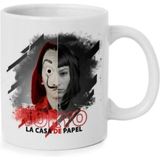 Hobi Shop La Casa De Papel Tasarımlı Kupa - Beyaz - 300 cc