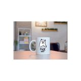 Hobi Shop Off Kedi Tasarımlı Kupa - Beyaz - 300 cc