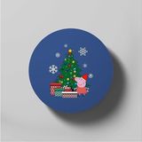 Hobi Shop Peppa Pig Around The Christmas Tree Bardak Altlığı - 10 cm