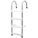 Hobi Store Tekne - Bot Merdiveni ( Beyaz ) 5 Basamaklı