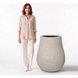 Hobi Tarım Büyük Beton Saksı 52x72x80cm - Krem