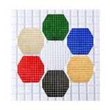 Hobi ve Sanatsal Çalışmalar Için 23X23MM. Boyutlarında Beyaz, Mavi, Kırmızı, A.turuncu, Yeşil, Siyah, Krem. 7 Farklı Renkten Oluşan 30X30CM. Fileli Kristal Mozaik Seti. - Mozaik Cam Ölçüleri: 23x23x4mm. - File Karo Ölçüsü: 30x30cm. ( 7 li Paket )