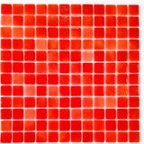 Hobi ve Sanatsal Çalışmalar Için Cam Mozaik. Mozaik ÖLÇÜLERI:25X25MM. File Karo Ölçüsü: 31,5X31,5CM. ( 1 File Karo Fiyatıdır ) - Kırmızı