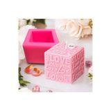 HOBİ YAP Küp Love taş tozu,mum,sabun, epoksi, şeker hamuru, çikolata silikon kalıbı