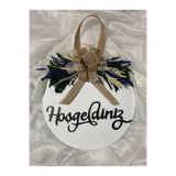 HOBİ55 Ahşap Kapı Süsü Çiçekli Beyaz 30cm Beyaz 30 x 30